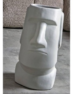 Puķu pods MOAI 24x27x52h balts 2