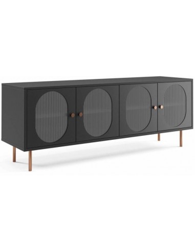 TV столик TELVI 161x38x62h черный /...