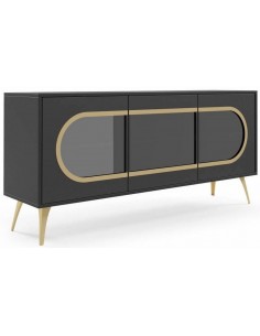 Kumode LOSO 165x42x77h melna