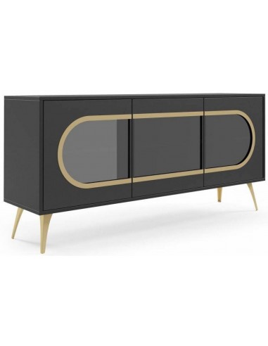 Kumode LOSO 165x42x77h melna