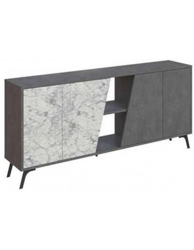 Kumode FIONA 180x36x82h pelēka ar baltu