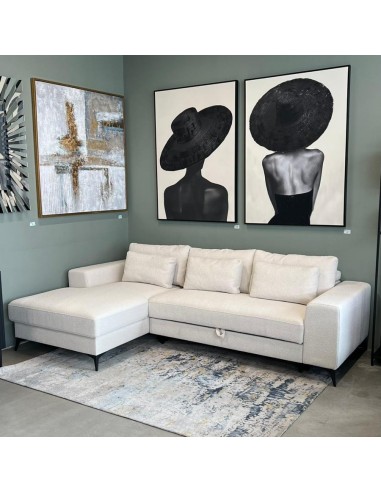 Stūra dīvāns DEDO 282x178x89h balts