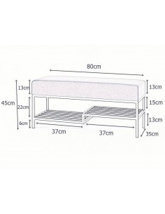 Soliņš FABIAN 80x35x45h balts 2