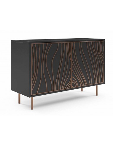 Kumode TRIO 110x42x77h melna / vara