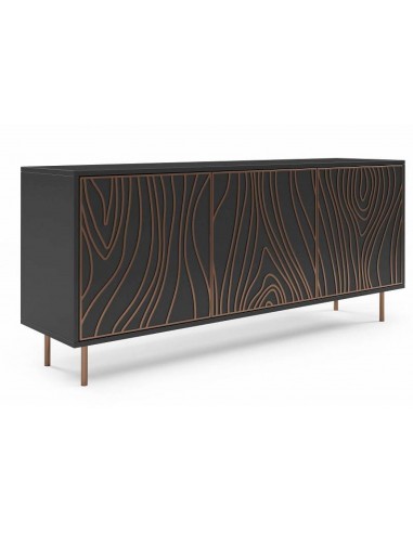 Kumode TRIO 165x42x77h melna / vara