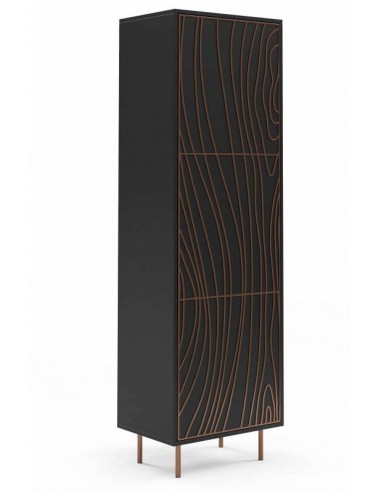 Bufete TRIO 60x42x200h melna / vara