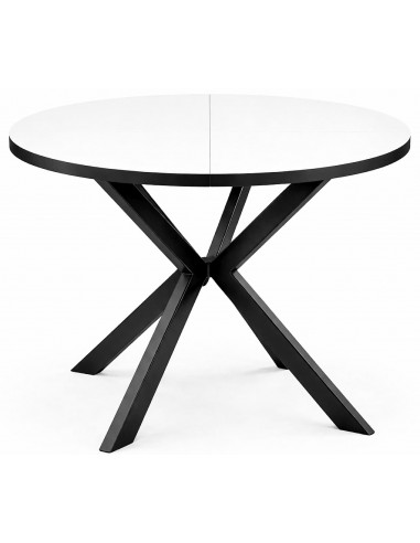 Раздвижной cтол EDEN Ø100(176)x76h white