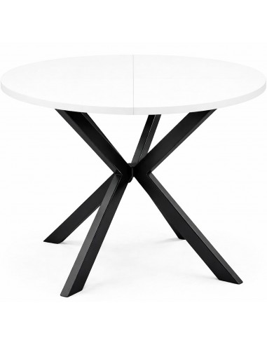 Раздвижной cтол EDEN Ø120(196)x76h white