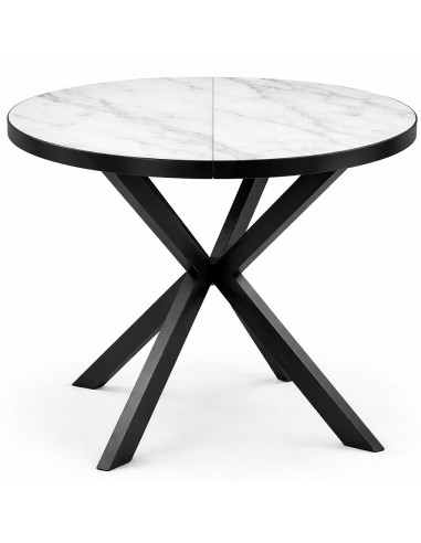 Раздвижной cтол EDEN Ø100(176)x76 bianco