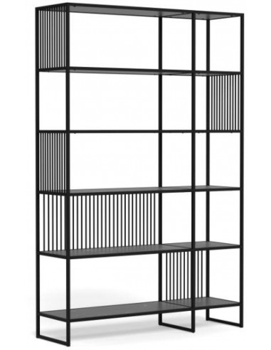 Plaukts STRINGTON 120x35x185h melns