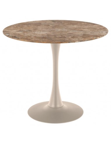 Apaļš galds MALTA Ø90 gaiši brūns