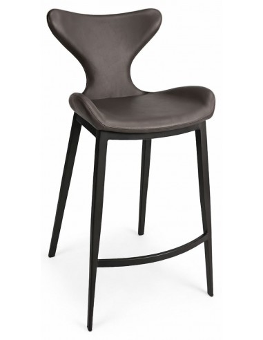 Полубарный стул NUBIA PU темно-серый