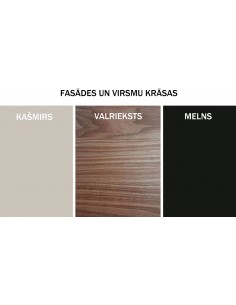 Kumode OLIO 165x42x75h melna 2