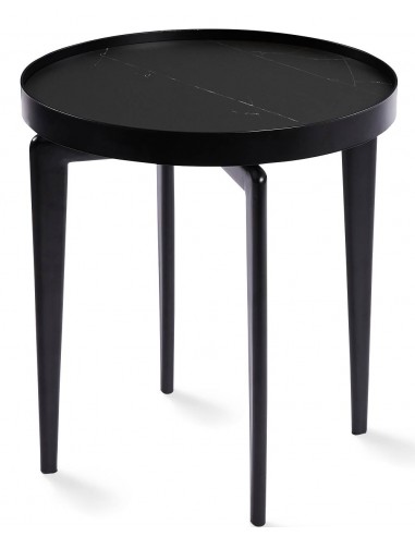 Sānu galdiņš GINO Ø45x50h melns ar...
