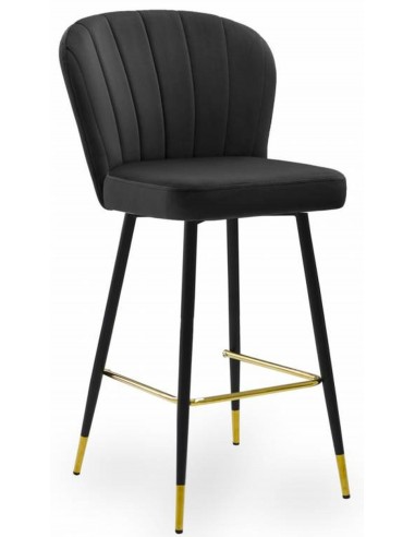 Pusbāra krēsls MERIDA VIC melns/zelta...