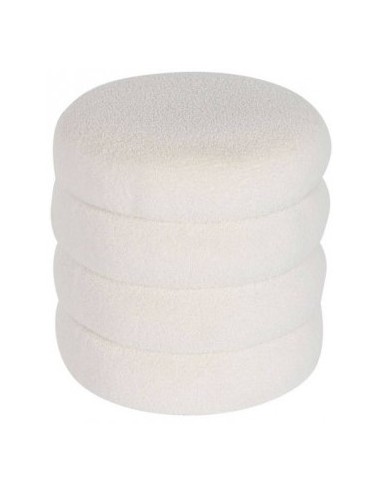 Pufs CIRCLES TEDDY Ø40x42h balts