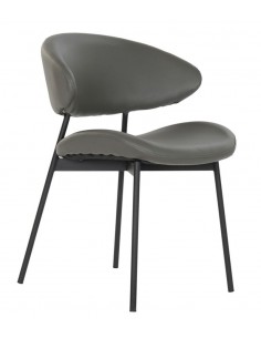 Стул PU METAL темно-серый