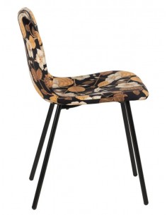 Krēsls FLORAL melns ar oranžu 2