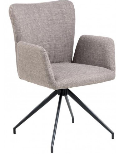 Krēsls LAURA gaiši pelēks / grozāms