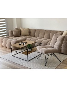 Кресло FLUFFY темно-коричневый 2