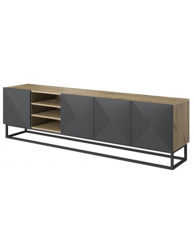 ТV столик TASHA 200x40x56h темно серый
