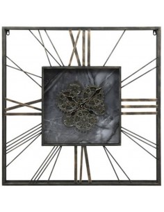 Часы METAL GLASS 80x80 черный