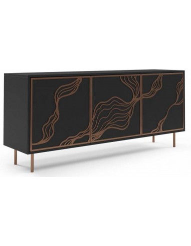 Kumode LUARIS 165x42x77h melna / vara
